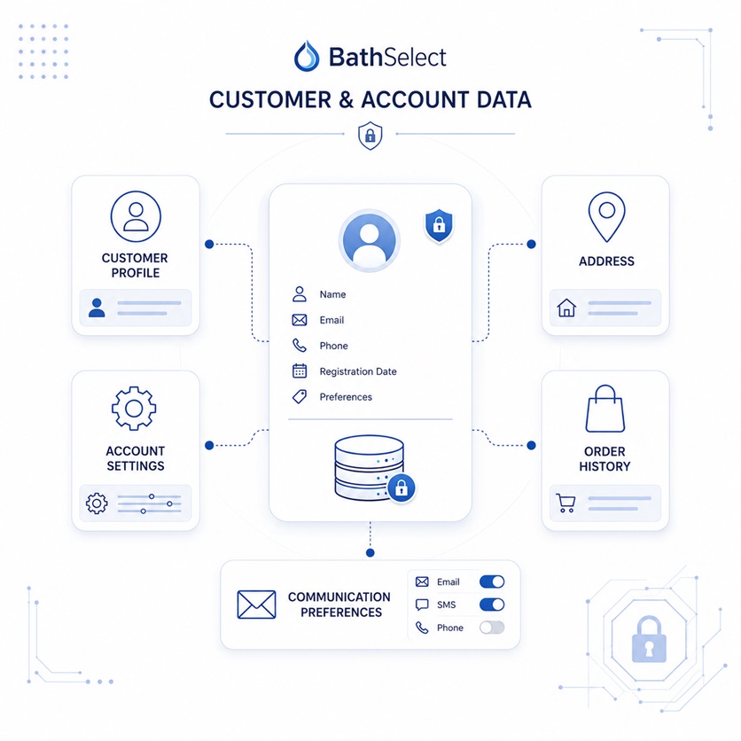BathSelect BS7008CH chrome bathroom faucet representing responsible collection through orders accounts forms and customer communications